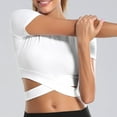 thumbnail image 3 of Uds. Ropa de yoga, manga corta, blanca., 3 of 5