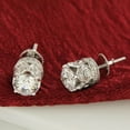 thumbnail image 2 of 2Ct Lab Created Diamond Round Cut Women Stud Earrings 14K White Gold Plated, 2 of 2