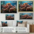 thumbnail image 4 of Designart "Elegance In The Octopus'S Dance" Animals Octopus Floater Framed Wall Art Living Room, 4 of 5