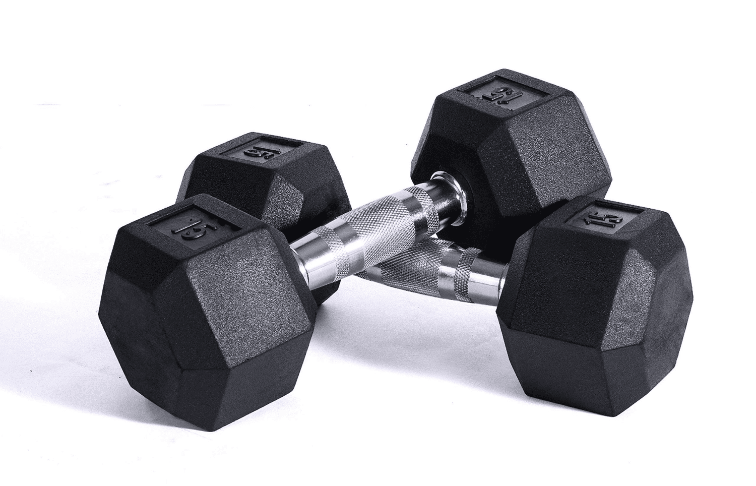 5LB Barbell Set Of 2 Hex Rubber Dumbbell With Metal Handles Pair Of 2 Dumbbell 