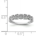 thumbnail image 2 of 925 Sterling Silver Rhodium-plated Diamond Band Ring Size 6, 2 of 2