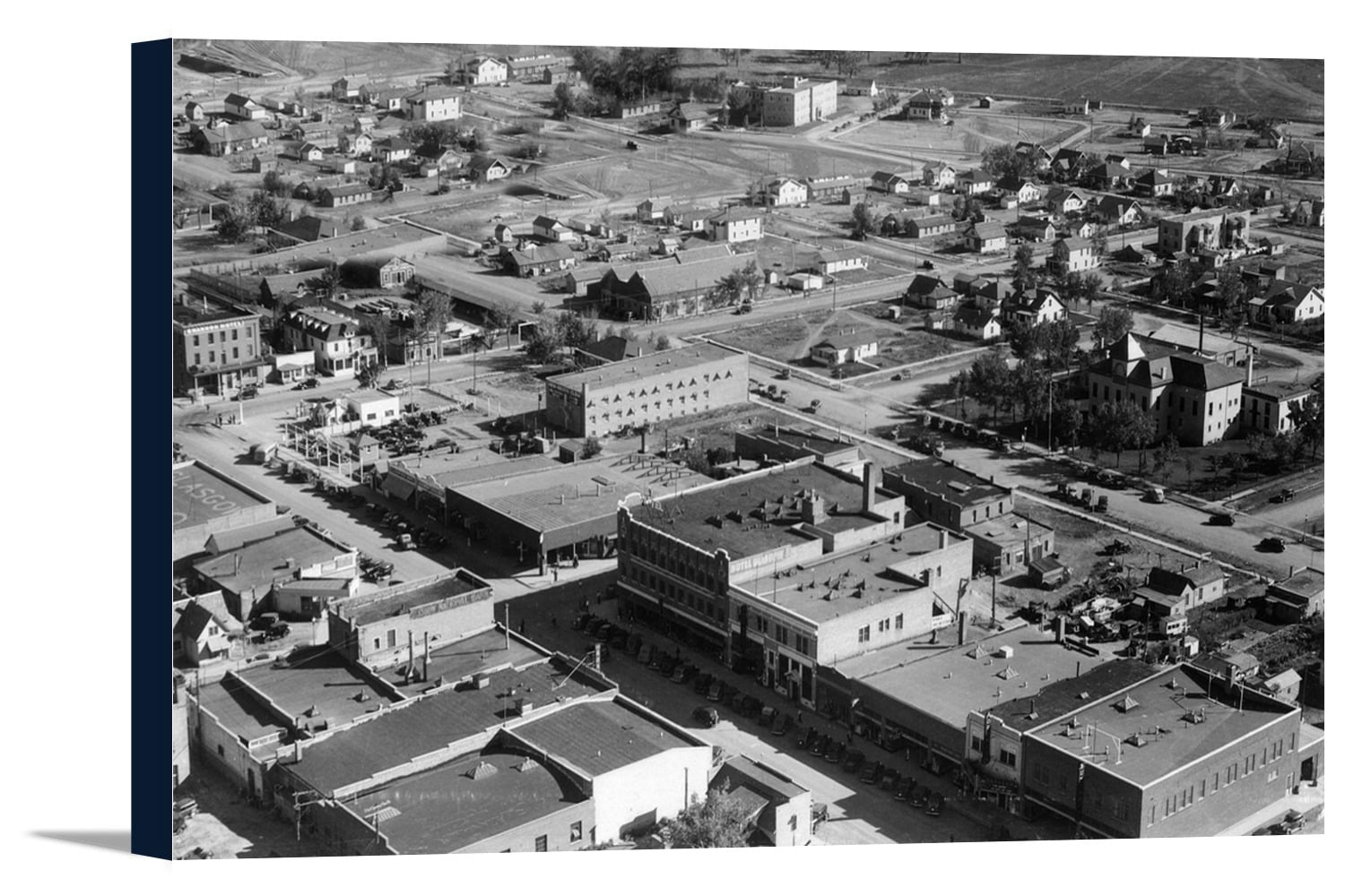 Glasgow, Montana Aerial View of the City, South Western View (18x11.5