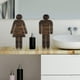 thumbnail image 6 of 2 Pieces Restroom Sign Wooden Restroom Standing Sign Male and Female Sign for Business Home Office and Restaurants, 6 of 7