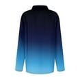 thumbnail image 4 of KDDYLITQ Women'S Polo Shirts Long Sleeve Cotton Breathable Wicking Shirt 3 Buttons Cool Casual Tops Royal Blue M, 4 of 4