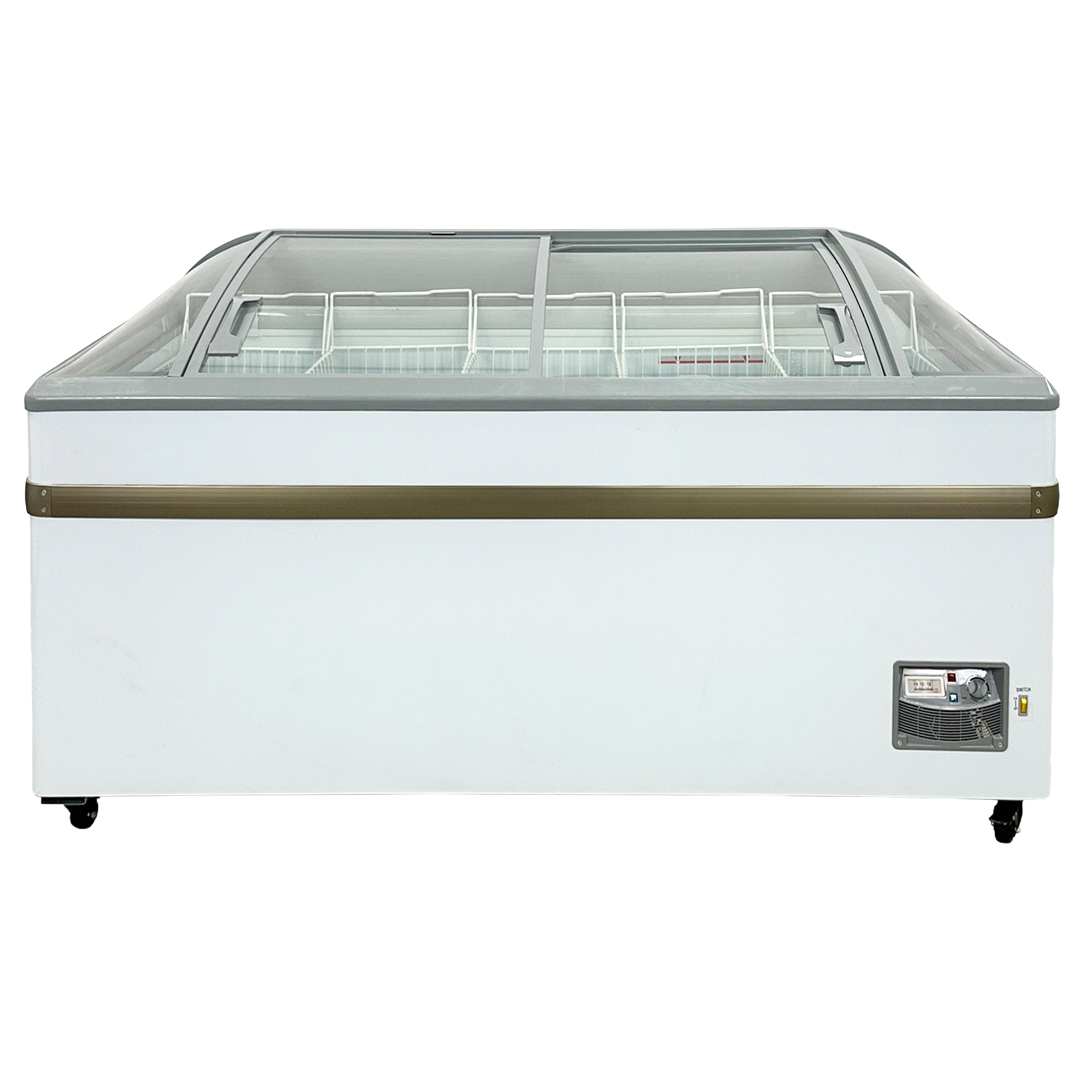 65.5 in. Commercial Ice Cream Gelato Freezer 14 Cu.Ft. Grocery Freezer, Supermarket Food Freezer