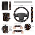 thumbnail image 5 of Uorisanigo Cute Flower 15Pcs Car Seat Cover Full Set, with Steering Wheel Covers Seat Belt Cover Drink Coasters Trash Garbage Air Vent Storage Box Rearview Covers Key Chain Holder Interior Decor, 5 of 7