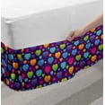 thumbnail image 2 of Hearts Bed Skirt, Valentines Day Wedding Themed Rainbow Colored of Love on Purple Background, Elastic Bedskirt Dust Ruffle Wrap Around for Bedding Decor, 4 Sizes, Multicolor, by Ambesonne, 2 of 2