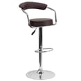 thumbnail image 2 of Flash Furniture Contemporary Vinyl Adjustable Height Barstool with Arms and Chrome Base, Multiple Colors, 2 of 8