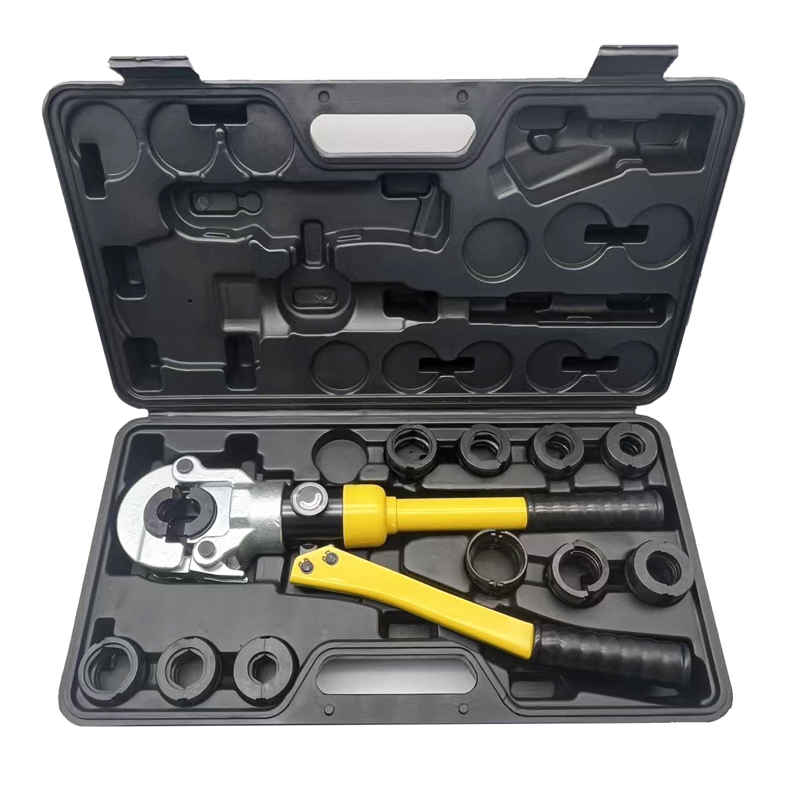 Hydraulic Crimping Tool Pro Press Copper Pipe Crimper, 10 Ton Plumbing Tool with 11 Pairs of Dies for Copper Stainless Steel PEX Aluminum-Plastic Pipes