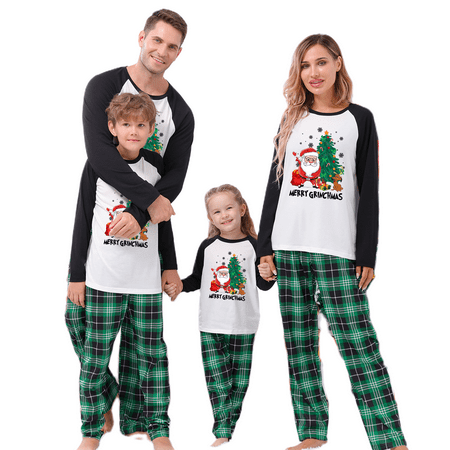 

Family Christmas Matching Pajamas Sets Jammies Sleepwear Nightwear for Adult Kids Baby Outfit Santa Claus Print Pjs Xmas Holiday Set