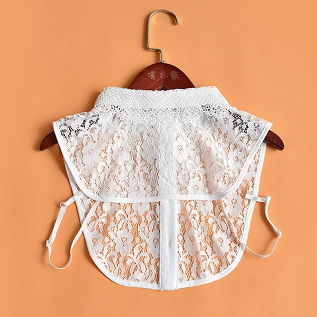 Elegante blusa falsa cuello mujer camisa hueca decoración escote (encaje blanco) Ehuebsd Para estrenar