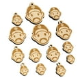 thumbnail image 1 of Athlete Baseball Man Icon Wood Mini Charms Shapes DIY Craft Jewelry - No Hole - 30mm (6pcs), 1 of 7