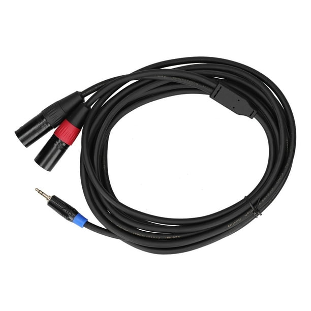 Cable adaptador convertidor de Audio, conector macho estéreo de 3,5mm a doble 2 XLR macho, 5M