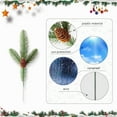 thumbnail image 6 of Christmas Greenery Pine Garland Picks Floral with Pinecone Fake Christmas Needles Branches Christmas Picks for Home Garden Decoration 20 Pcs 11", 6 of 7