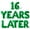 Green, variant on Letter Balloons - 16 YEARS LATER 16" Inch Alphabet Letters Foil Mylar Balloon 16th Birthday Party Banner (Black)