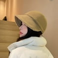 thumbnail image 5 of CoCopeaunts Autumn Winter Plush Baseball Cap Women Warm Lamb Wool Hats Snapback Cap Lady Girls Bomber Caps Spring Casquette Cap Gorras Bone, 5 of 6