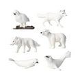 thumbnail image 2 of Qiysamall All White Arctic Figurines Toys Bear Educational Preschool for Kids 6pcs, 2 of 10