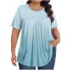 thumbnail image 6 of Posijego Womens Plus Size Tops Oversized T-Shirts for Women Crew Neck Short Sleeve Casual Dressy Blouses Business Office, 6 of 6