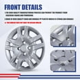 thumbnail image 2 of (4 Pack)16" Hubcaps Wheel Rims Cover Fit for 2007-2012 Nissan Sentra Compatible with Steel Wheels Bolt on Installation(16-inch,Lacquer), 2 of 8