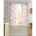 thumbnail image 4 of Pink Spring Floral Sheer Curtains 54 Inch Length 2 Panels Set for Living Room/Bedroom, Flowers Botanical Elegant Pastoral Kitchen Curtains Grommet Semi-Sheer Curtains Window Treatments 42"x54"x2, 4 of 7