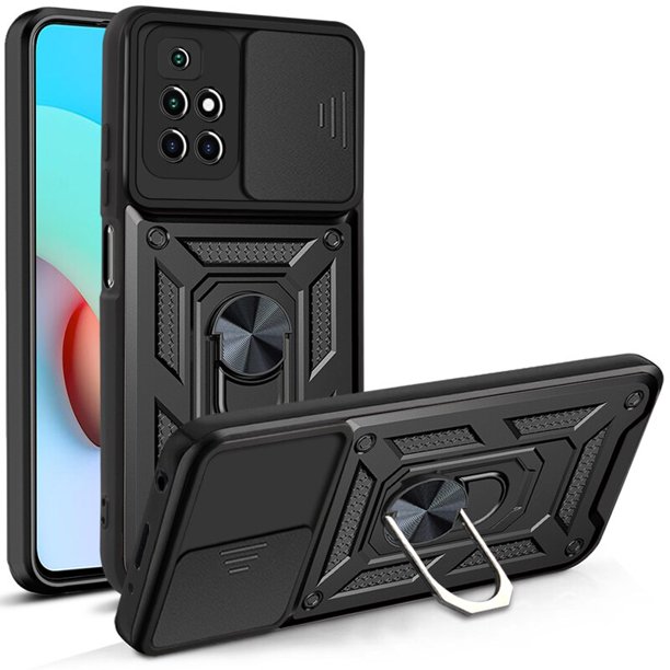 Funda deslizante para lente de cámara para Xiaomi Redmi Note 9 10 11 8 11S Pro Max 9A 9C 9T Mi 12 12X F3, parachoques de grado militar, cubierta de anillo de armadura Dengxun unisex