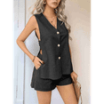thumbnail image 4 of Womens Summer Vacation Outfits Beach Travel Cruise Resort Wear 2 Piece Short Sets Casual Tank Tops and Shorts, 4 of 7