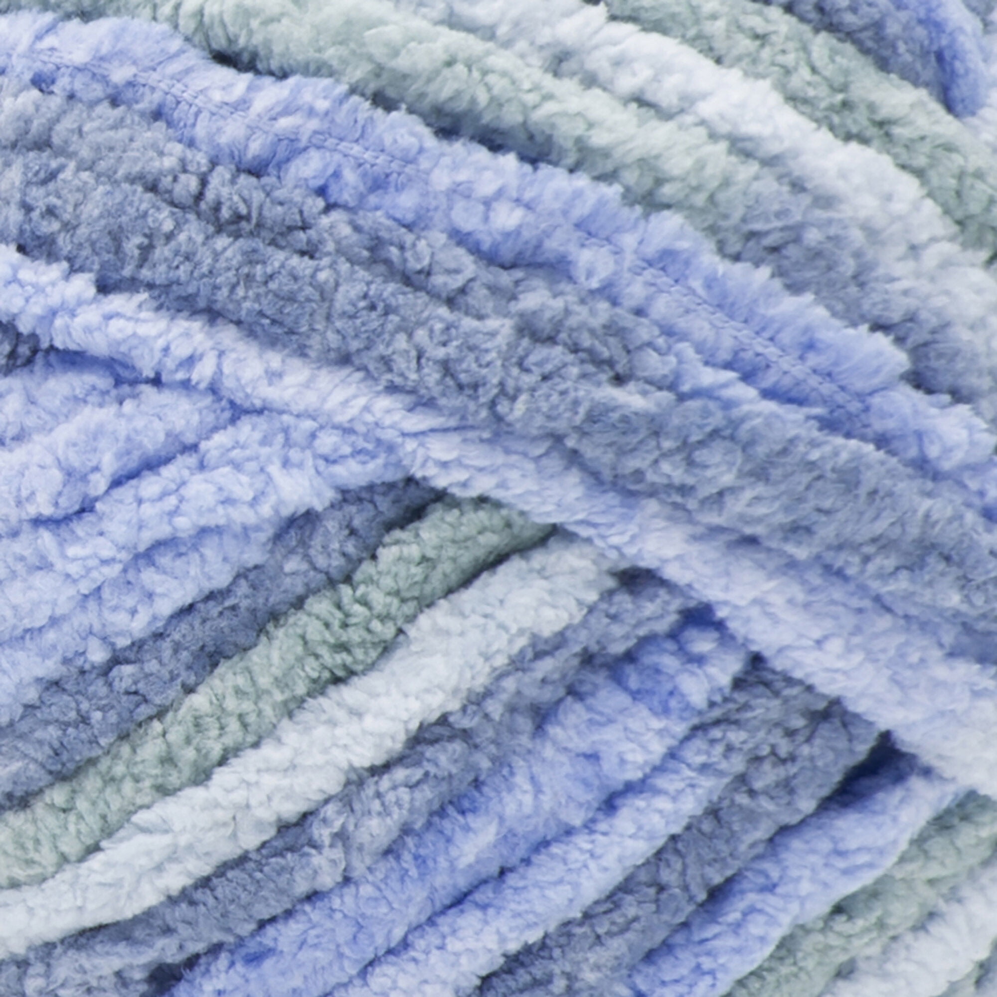 Bernat Baby Blanket Yarn 3.5 Oz Blue/Gray/White 2 Skeins BNWT