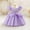 Purple, variant on NAISIBABY Little Girls Princess Dress 4T, Puff Sleeve Silky Satin Embroidered Gown Wedding Party Pageant Flower Dress Pink