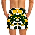 thumbnail image 5 of Green & Yellow Camouflage Swim Trunks For Men, 5 of 6