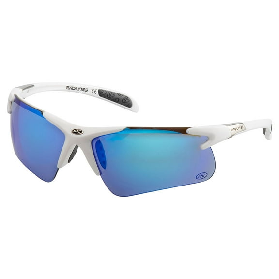 Rawlings 3 MIR Baseball Sunglasses White/Blue