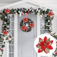 thumbnail image 3 of MasteelfCA 15pcs Christmas Fake Flower Table Setting Glitter Flower Xmas Floral Decoration, 3 of 8