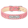 thumbnail image 4 of Beirui Personalized  Soft Leather Dog Collar Custom Engraved Name ID Tag Adjustable S-XL, 4 of 9