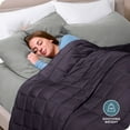 thumbnail image 3 of Bare Home 12 lbs Weighted Blanket for Adults and Kids - 48" x 72" - 210tc Twill Cotton, Eggplant, 3 of 10