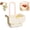 Cream, variant on Sink Strainer Basket Hanging Kitchen Drain Filter Basket Press Dump (Cream) | Hanging Faucet Sink Strainer Basket With Press Open Dump Design Fine Mesh Food Catcher For Kitchen Sink Waste Separation