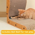 thumbnail image 6 of Happy & Polly 2-Pack Cat Scratch Pad, L-Shape Cardboard Scratcher with Ball, Durable Vertical Scratching Board for Indoor Cats, 6 of 9