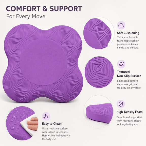 Yoga Knee Pad Cushion Foam Non Slip Exercise Mat for Knees Hands Elbows Pilates Fitness Floor Workout Home Gym