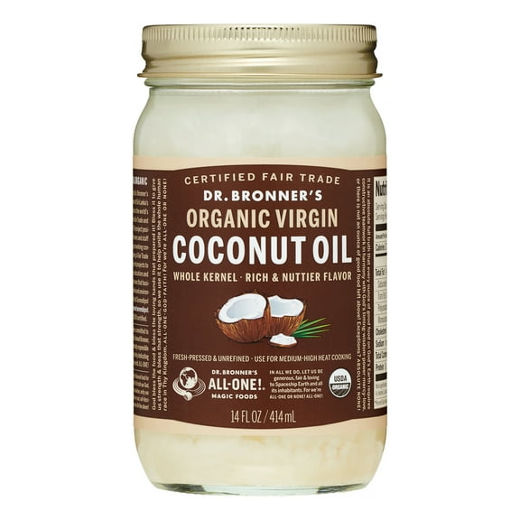 Dr. Bronner's Regenerative Organic Whole Kernel Coconut Oil 14oz