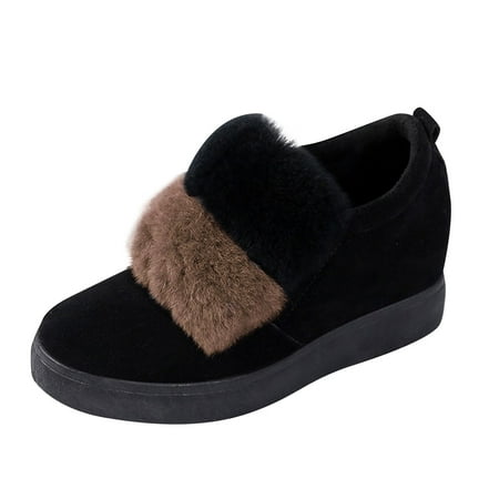 

Women s Thicksoled Shoes Fashion Wedges Boots Colorblock Short Women s Boots