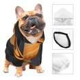 thumbnail image 3 of Fotbe Solar System Paper Art Sudadera con Estampado para Perros Pequeños – Suéter con Capucha para Mascotas, Tela Suave de Forro Polar con Bolsillo-X-Large, 3 of 7