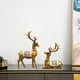thumbnail image 5 of Decoración de escultura de 2 piezas - Decoración del hogar de estilo nórdico Oro Zulema Estatua de escultura de ciervos, 5 of 8