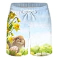 thumbnail image 2 of Aayomet Garçons Pâques Courts Imprimé Boucle de Poche Shorts (Bleu, M), 2 of 4