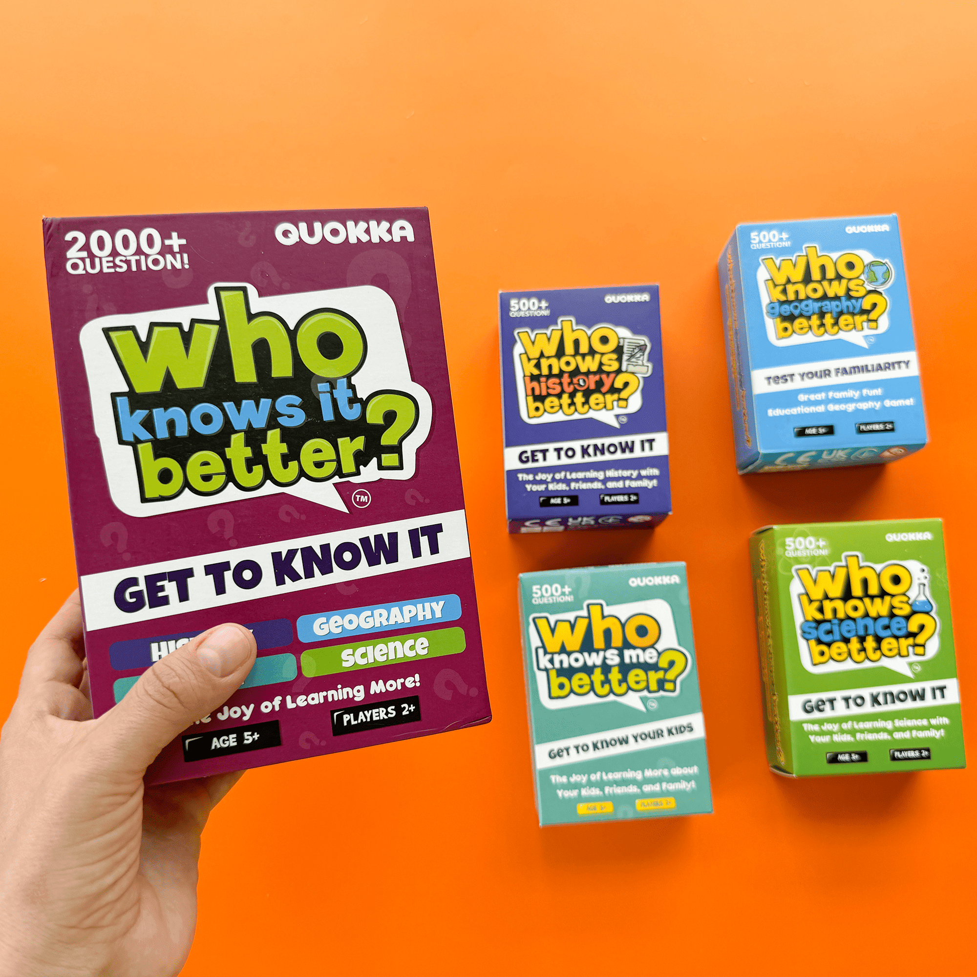 Quokka Family Quiz Fun & Educational Card Board Game for Kids 5-11, Play Together, Perfect Gift