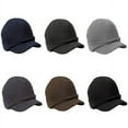 thumbnail image 3 of Men's Winter Beanie Hat with Brim Warm Double Knit Cuff Beanie Cap for Outdoor, Dark Gray, 3 of 5