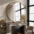 thumbnail image 5 of BEAUTYPEAK 36" Round Large Vintage Mirror Decorative Bathroom Mirror, Gold, 5 of 11