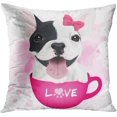 thumbnail image 3 of Set of 4 Throw Pillow Cover 20x20 Inch Cute French Bulldog Home Decor Pillowcase Square Cushion Cover for Sofa Bed Couch, 3 of 5