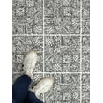 thumbnail image 6 of FloorPops 12-in by 12-in Charcoal Reo Peel & Stick Floor Tiles, 6 of 9