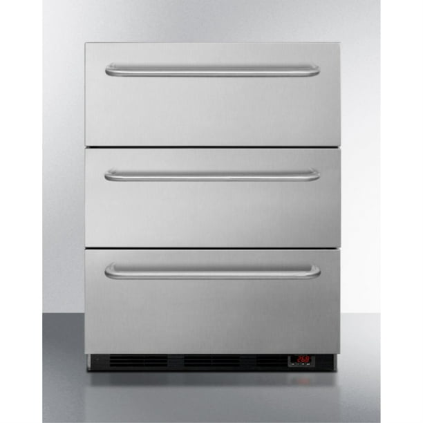 ADA compliant 3drawer manual defrost allfreezer in stainless steel