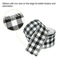 thumbnail image 4 of Uxcell 2 Inch Wide 6.56 Yards Polyester Gingham Ribbon Wired Edge Ribbon, 1 Pack for Decoration Black and White, 4 of 6