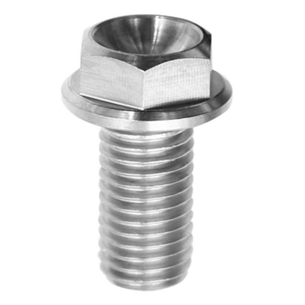 Tornillos de cabeza hexagonal de titanio con brida para bicicletas y motocicletas M6 x 10