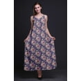 thumbnail image 2 of Bimba Robe de Soirée Longue Maxi Dos Nu à Bretelles Spaghetti Imprimée Florale en Rayonne pour Femmes - Très Grande Taille, 2 of 5